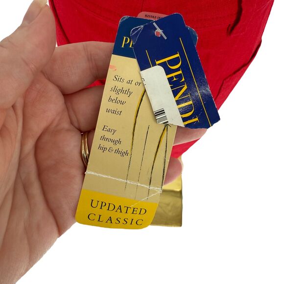 Pendleton Women’s 16P PETITE Linen Fiesta Red High Rise Wide Leg Crop Pants READ - Picture 7 of 16